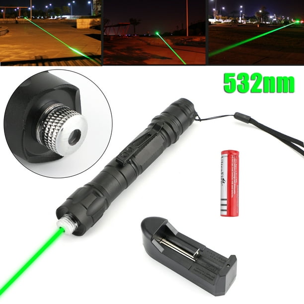 Charger+Battery Green Laser Pointer Pen Visible Beam 990Mile 532nm Lazer Light